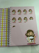 Caderno fofo Jesus estilo kawaii