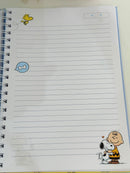 kit papelaria Caderno universitário Snoopy com 100 folhas,  2 blocos de anotações, 04 buttons personalizados