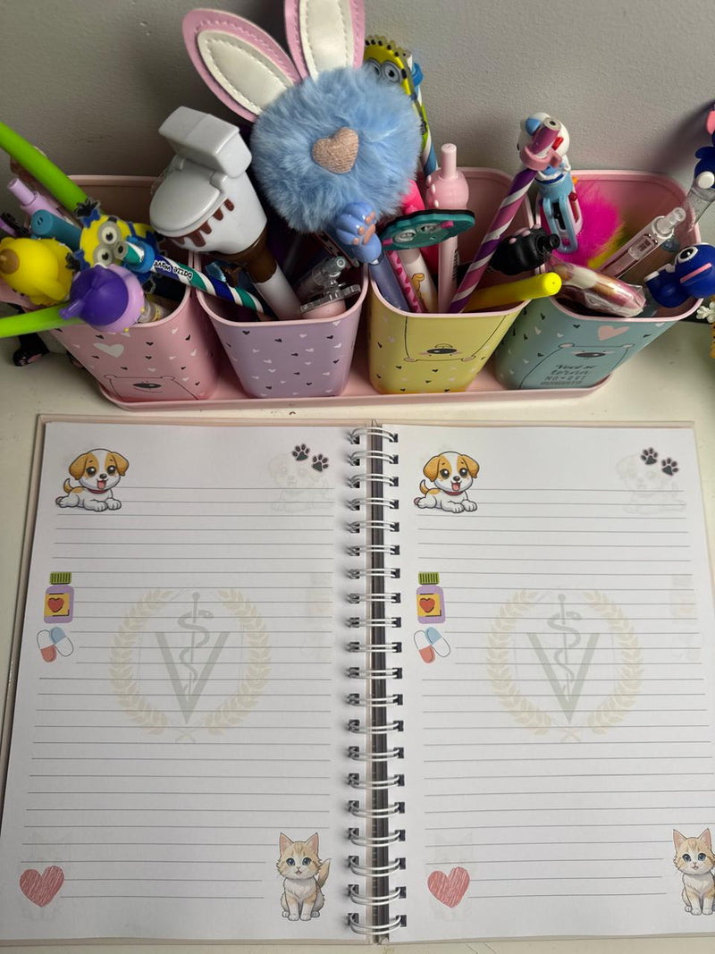 kit caderno Veterinaria