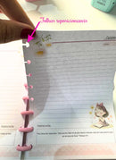 Caderno de Oração de disco reposicionável | Versículos Inspiradores + Chaveiro Exclusivo