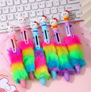 caneta Hello Kitty pelúcia 6 cores